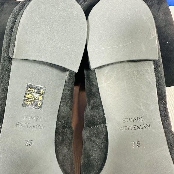 NIB Stuart Weitzman Genna 25 City US 7.5 Over-The-Knee Boots Black Suede $895 - Picture 8 of 9